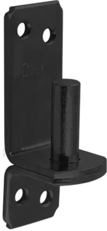 86mm x 30mm x 10mm (25mm) Black Heavy Duty Hinge Pin Gate Hinge Brackets Galvanised Steel (Pack of 2)