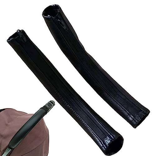 2 Stück Kinderwagen Griff | Baby Kinderwagen Griff Abdeckung | Universal Griff Staubdicht PU Leder | Kinderwagen Armlehne | Staubdicht Kinderwagen Griffbezug Mit Reißverschluss Für Kinderwagen