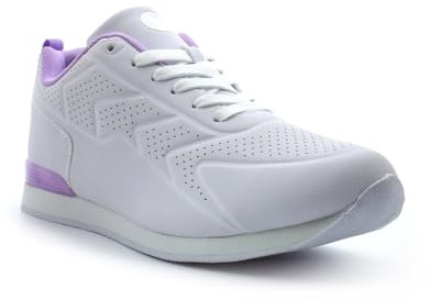 Womens Bowling Shoes Ladies Bowling Trainers Ladies Bowls Trainers Womens Lawn Bowl Shoes Garden Bowls Lawn Bowl Lace Up White 3 UK