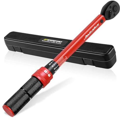 ATsafepro 3/8-Inch Drive Click Torque Wrench,Dual-Direction Adjustable,72-Tooth Dual Range Scales-5-50Ft-Lb/6.8-68Nm,Quick Release Ratchets