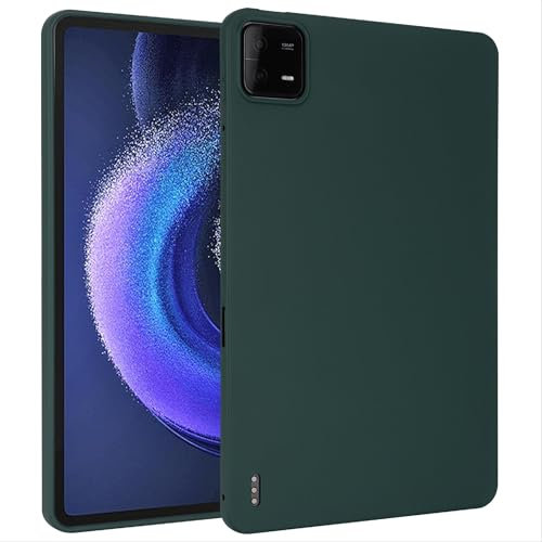 GIOPUEY Hülle für Xiaomi Pad 5, Weiche TPU-Rückschale, Ultra-schlank, Anti-Vibration und Anti-Rutsch, Keine sperrigen - Dark Green