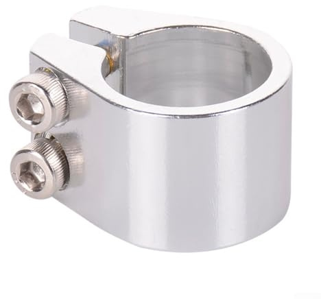 Gbtdoface Premium Double Layer SeatPost Clamp, 31 8mm Bike Seat Clamp for Scooters (silver)