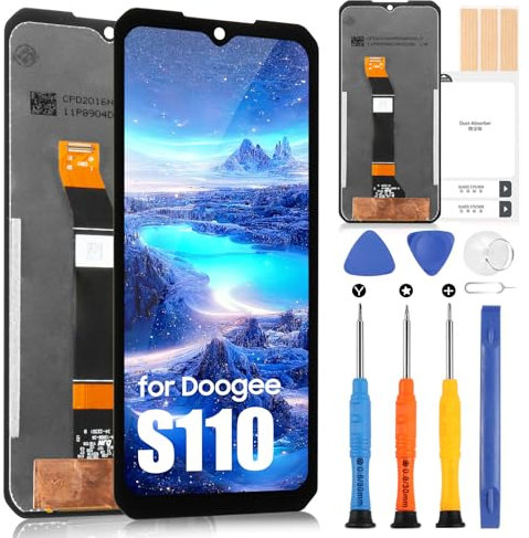 LCD Schermo per Doogee S110 LCD Display per Doogee S110 2023 6,58 Digitizer Touch Screen Sostituzione Schermo Full Assembly con Riparazione Kit, DJN Version