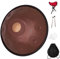 GLADFRESIT Handpan 18 Zoll 9 Noten 440Hz Violett-Rot - Mit Ständer, Tasche, Zwei Schlägeln und Staubschutz