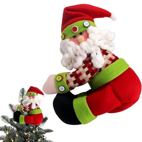 Puntale per albero di Natale, Decorazioni per puntali per albero di Natale | Puntale per albero di Babbo Natale - Ornamento per albero di Natale con pupazzo di neve per decorazioni per feste