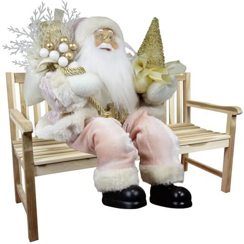 Christmas Paradise Sitzender Weihnachtsmann 30cm Deko-Figur Kantenhocker (Jonte)