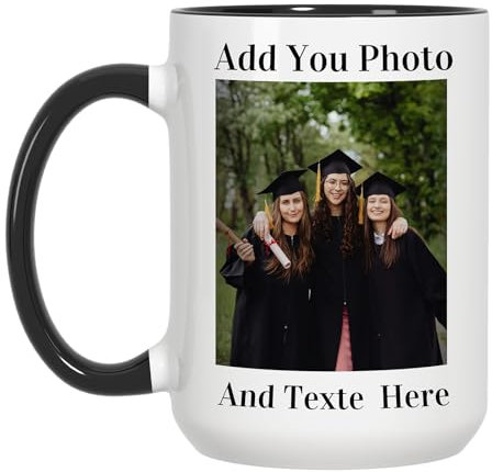 Personalised Mug with Photo Custom Coffee Mug with Picture Personalised Coffee Mugs with Name 15oz Double Side Custom Mug Novelty Custom Gift for Him Or Her