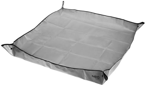 NEO TOOLS wasserdichte Pflanzen-Umtopfmatte für den Innenbereich | Faltbare Zimmerpflanzen, Sukkulenten, Pflanzmatte, Tragbare Gartenmatte, 100 x 100 cm (Grau) Gardening Pflanzmatte