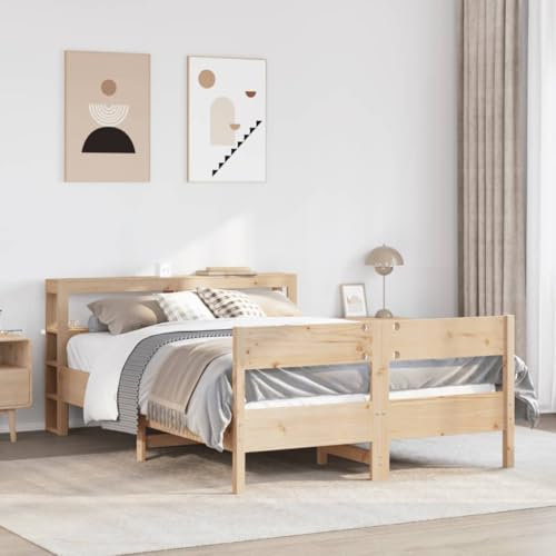 Xichuzi Massivholzbett ohne Matratze 120x200 cm Kiefernholz, Bett, Bettgestell, Jugendbett, Schlafzimmer Bett, Bed Frame - 3306189