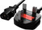Pixipals Kettle Lead Power Cable, IEC C13 UK Plug, 1.5M/5FT Length, Black, Compatible with TVs, Monitors, Printers, PCs, Computers, Laptops