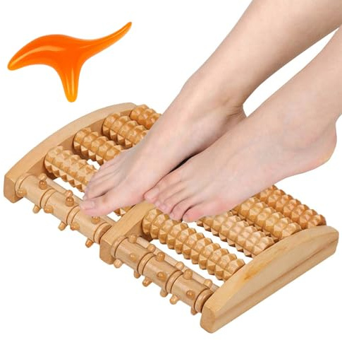 Fußmassageroller Holz,Roller Fußmassagegerät,Holzroller Fußmassage,Fußmassagegerät,Fersensporn Massagegerät für Füße-Durchblutungsförderndes Fußmassagegerät,Fußroller Stressreduzierung Entspannung