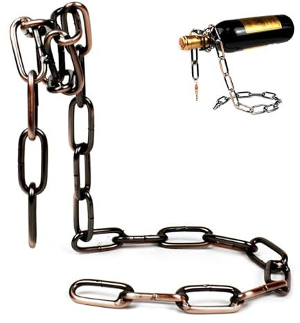 Porte-bouteille à chaîne - Porte-bouteille à chaîne en métal flottant, plate-forme de vin pour expositions décoratives | Attraire de bouteille de table, râteau pour sculptures de fer
