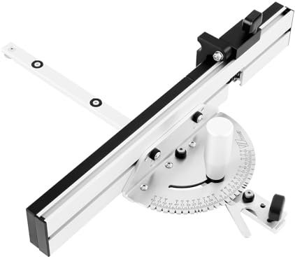 Mermajestic Präzisions Anschlagwinkel für Tischkreissägen, gefertigter Anschlagwinkel mit ergonomischem Griff, Verstellbarer Winkel von 0-60° mit Flip-Stop-Funktion, für präzise Holzbearbeitung