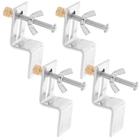 Clips de Fixation D’Évier sous Plan en Fer Argenté, 1 Set Vis | Brides et Vis pour Vasques Encastrées et Bassins, Montage Polyvalent, Maintien Sécurisé