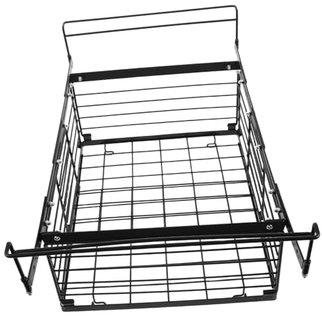 DECOMELODY Adjustable Stackable Freezer Organizer Bins with Metal Mesh Hanging Basket for Chest Freezer Storage Rack for Kitchen Pantry Shelves Enhanced Air Circulation and Space Optimization