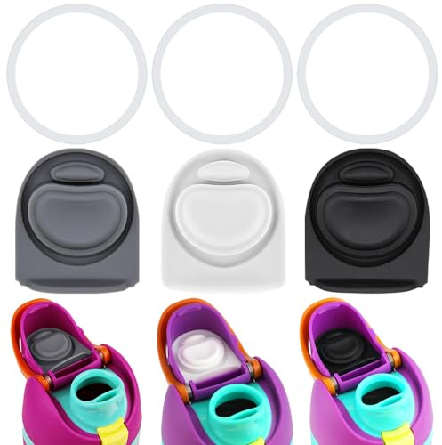 Frokolla 3 Sets Replacement Stopper and O Ring Gasket Compatible with Owala FreeSip 24oz 32oz,Water Bottle Lid Insert Cap Silicone Seal Parts for Owala 16/19/24/32/40oz Mouth Piece Accessories YR-C2