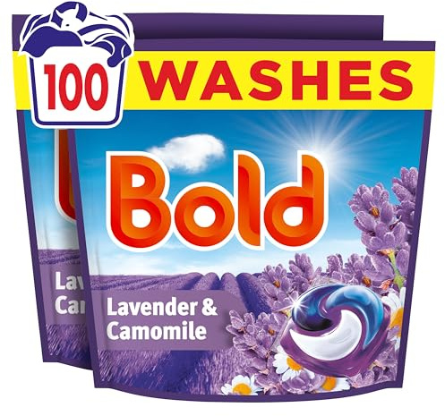 Bold Lavender and Camomile PODS® washing liquid laundry detergent capsules 100 washes, 100ct, outdoor freshness that lasts, with built-in Lenor softener