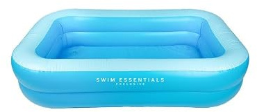 Swim Essentials Kinderpool Blau – aufblasbarer Pool 211 × 132 × 46 cm | 200 × 120 × 40 cm
