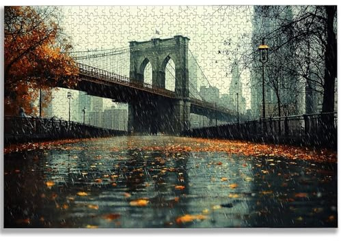 Puzzle 3000 Teile, New York Puzzle 3000 Teile Erwachsene, Landschaft Holzpuzzle Erwachsene, EIN Herausforderndes Rätsel, Puzzlespiele für Die Ganze Familie, Holzpuzzle für Wanddeko, Geschenke, -3450