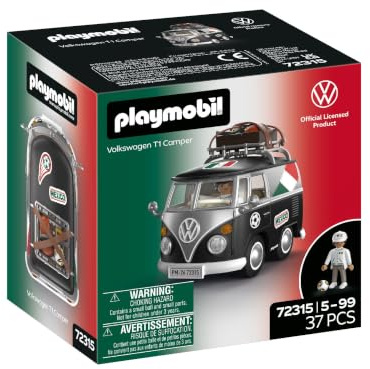 PLAYMOBIL | Volkswagen | Volkswagen T1 Camper MEX Edition | Retro‑Camper mit Sportausrüstung, Dachgepäckträger & Stickerbogen | Für Kinder ab 4 Jahren | 72315