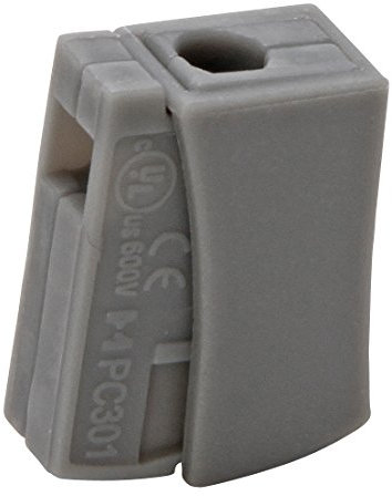Kopp Leuchtenklemme 1-fach, 2-polig, 1,0 mm² - 2,5 mm², Inhalt 10 Stück, grau, 33346414