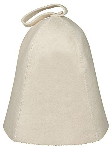 Saunahut HELL aus Filz (Filzkappe, Saunamütze)