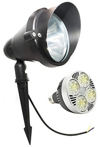 Projecteur extérieur lED culot e27 35 W inclinable Piquet Jardin IP66 Aipiy Bianco naturale