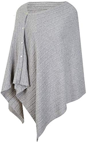 PULI Damen Schal Poncho Decke Cape Cardigan Kaschmir/Kaschmir Wickelschal Geschenk für Mutter