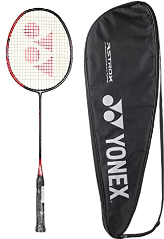 YONEX Graphit Badmintonschläger Smash (Black Flash Red, G4, 73 g, 12,7 kg Spannung)