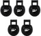 Trimming Shop Metal Spring Loaded Cord Lock Stop Toggle Fastener for Luggage, Clothing, DIY Projects, Lanyard, Backpack, Sportswear, Jackets, Shoelaces (Black, 5pcs)