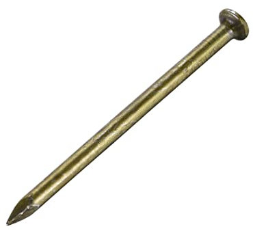 sourcing map Quincaillerie Clous Carbone Acier Pointe Pointe Mur Ciment Clou 50mm(2) 3mm Tige Diamètre Bronzé 20pcs