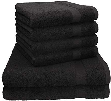 Betz Premium Handtuch-Set - 6 teiliges Handtücher-Set - 2X Duschtücher - 4X Handtücher - 50x100 cm - Graphit