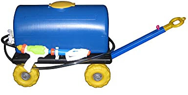 Bällebad24 Wasserwagen, Tankwagen zum ziehen mit Wasserhahn und Spritze (Wasserwagen mit Wasserhahn und Wasserspritze)