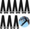 8 Pieces 13.77 Inch Tree Straps Nylon Tree Belts Tree Hanging Straps Safety Tree Belt Rope Climbing Hunting Tree Band for Trees and Plants (Black)
