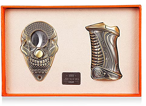 Cortador de Cigarro Antiviento Gas para Mecheros Chorro Cigarros Encendedor Gas Mechero Ajustable Barbacoa Encendedor de Cocina Camping BBQ