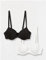 Amazon Essentials Women's Demi Cup Cotton Bra, Pack of 2, Black/White, 36DD