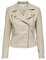 ONLY Faux Leather Jacket ONLGEMMA Faux Leather Jacket Silver Lining 40 Silver Lining 40