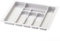 Sossai Inserto portaposate Divio per cassetti larghi 60 cm, 53x49 cm – ritagliabile, 8 scomparti, bianco, vassoio portaposate in plastica robusta per la cucina