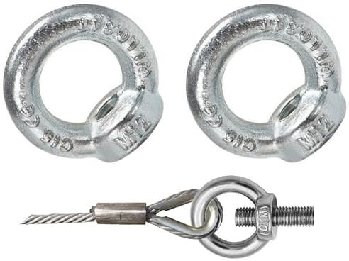 TERF® M12 Heavy Duty Ring Lifting Eye Nut M12 (12mm) Female Threaded Round Shape Ring Nuts - Pack of 2