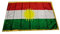 Stormflag Kurdistan Satin Fringe Flag 3x5ft Shiny Kurdish Flag 90cmx150cm Polyester 70g/2 with golden fringe