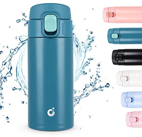 CodiCile Travel Mug, Reusable Coffee Cups with BPA-Free & Leakproof Lid,Coffee Flask for Hot and Cold Drinks,Double Wall Insulated Coffee Mug,Blue,320ml