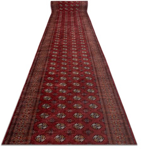 rugsx Läufer Antirutsch Lotus BUCHARA 30250 Klassisch rot - Waschbar - 60x160 cm- Rutschfester Teppich für Flur & Küche
