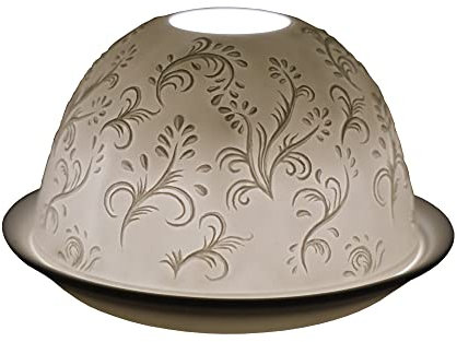 Cello Porzellan-Teelichthalter, Kuppel, Wirbelmuster, 3D-Projektion, Kerzenhalter für duftende und geruchlose Teelichter, Wachswärmer für Wachsschmelzen, Ornament, Geschenk zum Muttertag