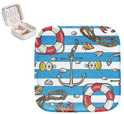 Schmuckkästchen Mädchen Rettungsring Segeln Schmuck Organizer Aufbewahrung Für Ringe Ohrringe Armbänder 10.5x5.8x10.5 cm