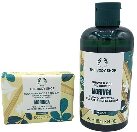 Moringa Shower Gel and Cleansing Soap Bundle Consisting of Moringa Shower Gel (250ml) and Moringa Cleansing Soap (100g)