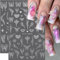 4 Blätter Y2K Schmetterling Nagelsticker,Chrom Silber Metall Schmetterlinge Herz Flügel Nail Sticker 3D Abstrakt Linien Hohle Herzen Stern Nagelaufkleber Für Frauen Nageldesign Nagel Zubehör Nail Art