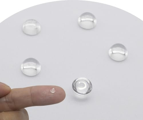 Jeada Lot de 5 lentilles convexes plates en verre optique 5 mm sans mise au point sur les bords pour lampe de poche LED pour lampe frontale de vélo, transparent (Φ5 mm x H 2,8 x F 4,0), JD005