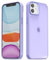 oakxco for iPhone 11 Case Clear Hard Shell, Slim Thin Matte Transparent Plastic Cover & Protective Soft Silicone Rubber TPU Bumper, Girly Cute Phone Case for Women Girls, Purple Lavender
