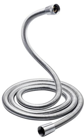 2.5M Encrypted Shower Hose G1/2 Universal Shower Pipe Handheld Shower Head Hose Replacement High Pressure Extra Long Anti-Kink Shower Hose for Bath Taps Chrome Flexible Hose Extension