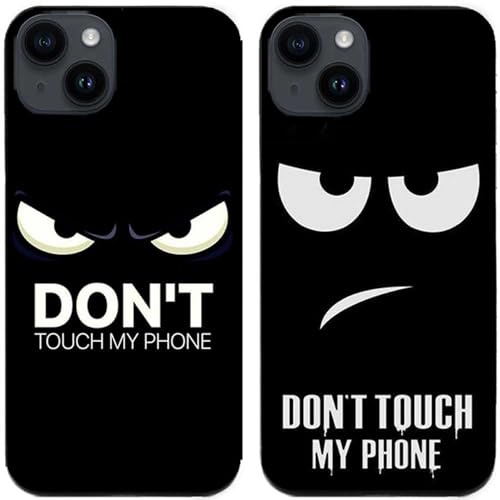 Generisch Schutzhülle für iPhone 13 I Don't Touch My Phone Bedruckt I TPU Gel Silikon I 2 Stück Handy hülle Schutz